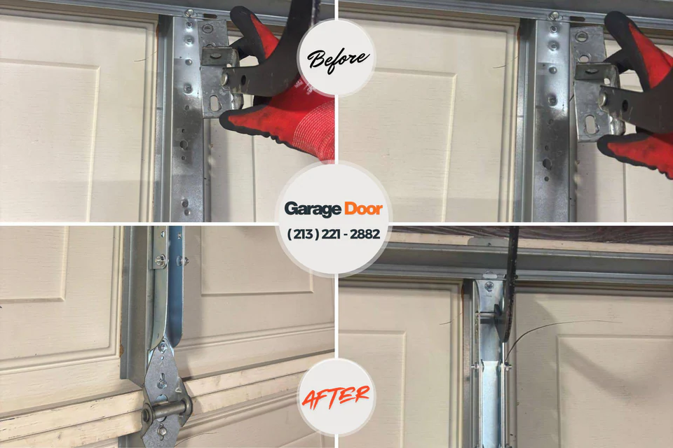Before and after: garage door repair Priceville, AL